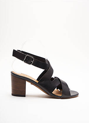 Sandales/nu pieds matière lisse talon de 4 à 6cm noir ALIWELL femme