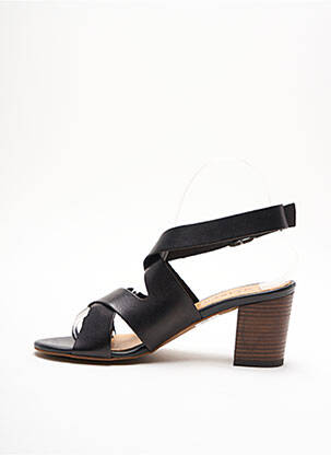 Sandales/nu pieds matière lisse talon de 4 à 6cm noir ALIWELL femme