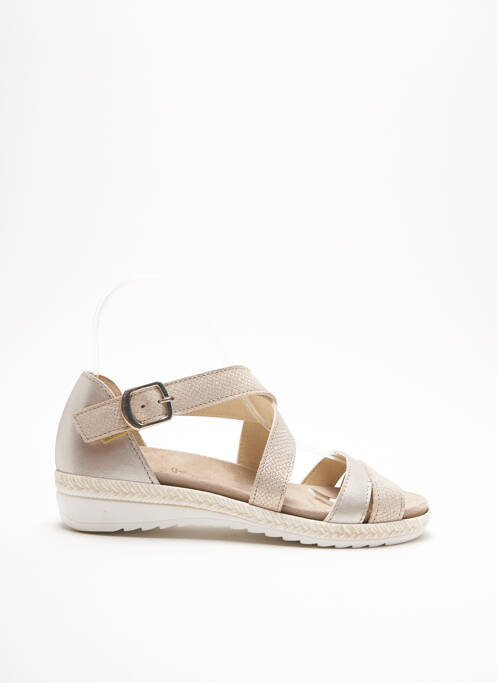 Sandales/Nu pieds beige ACO pour femme