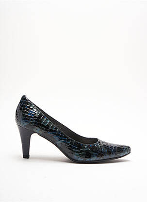 Escarpins matière lisse talon de 7 à 9cm bleu SWEET femme