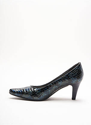 Escarpins matière lisse talon de 7 à 9cm bleu SWEET femme