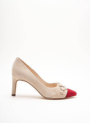 Escarpins semelle extérieure cuir talon de 7 à 9cm beige PETER KAISER femme