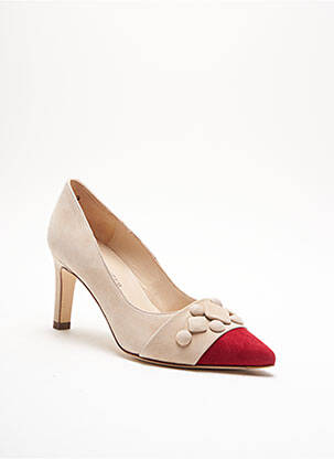 Escarpins semelle extérieure cuir talon de 7 à 9cm beige PETER KAISER femme