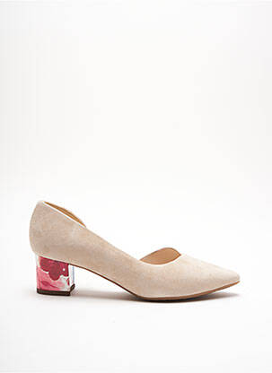Sandales/nu pieds tissage satiné talon de 4 à 6cm beige PETER KAISER femme