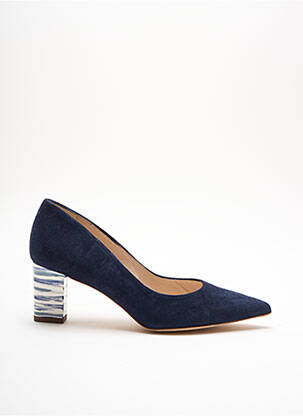 Escarpins semelle extérieure cuir talon de 4 à 6cm bleu PETER KAISER femme