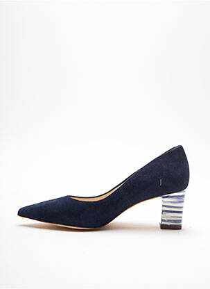 Escarpins semelle extérieure cuir talon de 4 à 6cm bleu PETER KAISER femme