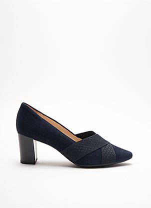 Escarpins tissage satiné talon de 4 à 6cm bleu PETER KAISER femme