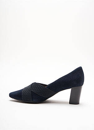 Escarpins tissage satiné talon de 4 à 6cm bleu PETER KAISER femme