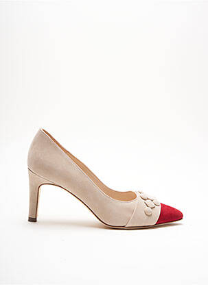 Escarpins semelle extérieure cuir talon de 4 à 6cm beige PETER KAISER femme