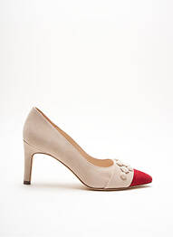 Escarpins semelle extérieure cuir talon de 4 à 6cm beige PETER KAISER femme