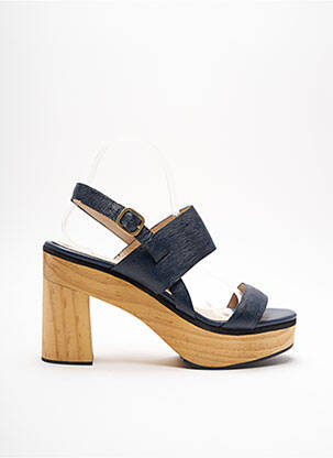 Sandales/nu pieds tissage satiné talon haut de 10cm et plus bleu MARCELA YIL femme