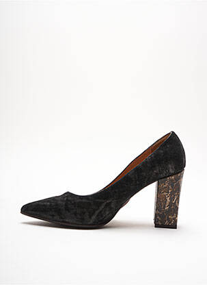 Escarpins tissage satiné talon de 7 à 9cm noir STEPHANE GONTARD femme