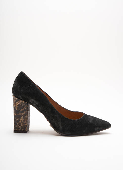Escarpins tissage satiné talon de 7 à 9cm noir STEPHANE GONTARD femme