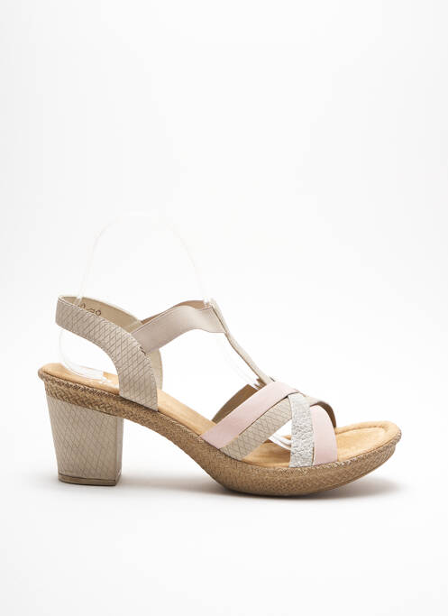 Sandales/Nu pieds beige RIEKER pour femme