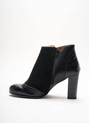 Bottines/boots tissage satiné talon de 7 à 9cm noir IPPON VINTAGE femme