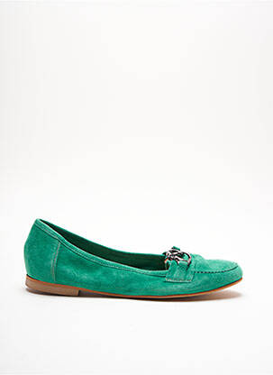 Mocassins chiquet talon plat jusqu'à 3cm vert STEPHANE GONTARD femme