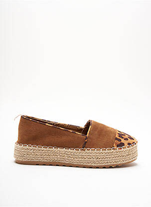 Espadrilles plateforme talon de 4 à 6cm marron JOIA femme