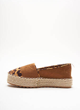 Espadrilles plateforme talon de 4 à 6cm marron JOIA femme