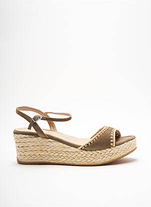 Espadrilles fermeture boucle(s) talon de 4 à 6cm vert UNISA femme