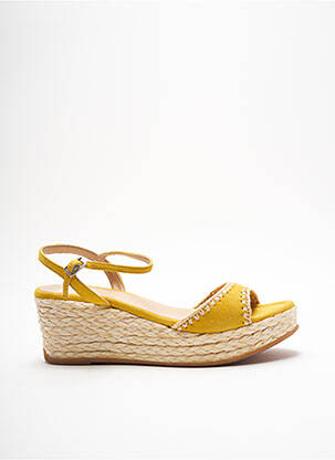 Espadrilles fermeture boucle(s) talon de 4 à 6cm jaune UNISA femme