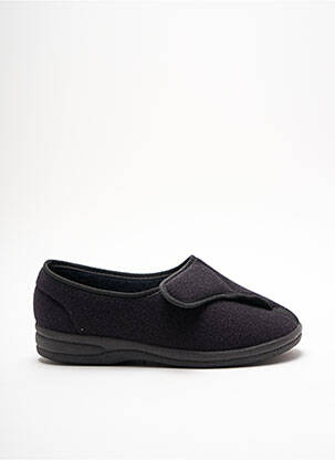 Chaussons/pantoufles tissage satiné talon plat jusqu'à 3cm noir FARGEOT femme
