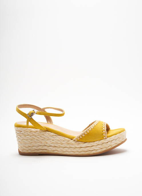 Espadrilles fermeture boucle(s) talon de 4 à 6cm jaune UNISA femme