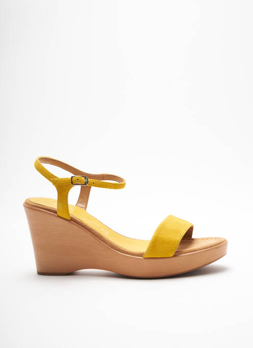 Sandales/Nu pieds jaune UNISA pour femme