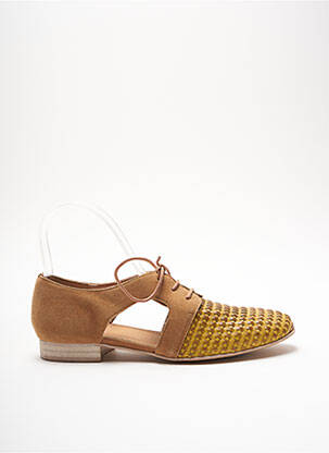 Derbies bout rond talon plat jusqu'à 3cm jaune EMILIE KARSTON femme