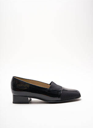 Mocassins tissage satiné talon plat jusqu'à 3cm noir OMBELLE femme