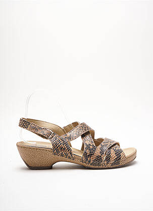 Sandales/Nu pieds beige SWEDI pour femme