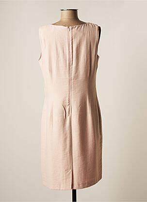 Robe mi-longue tissage crêpe sans manche rose CHRISTINE LAURE femme