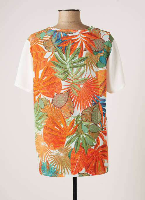 Top orange CHRISTINE LAURE pour femme