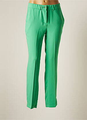 Pantalon chino fermeture zippée sous rabat boutonné taille normale vert BARILOCHE femme