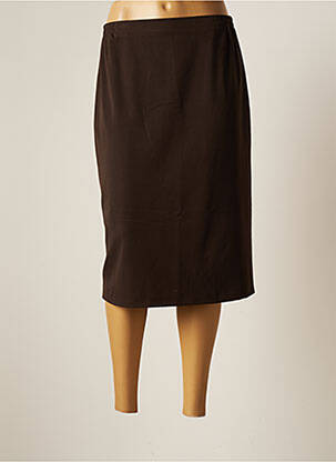 Jupe mi-longue stretch marron IMPULSION femme