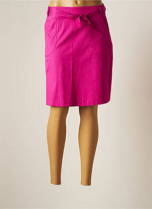 Jupe courte poches rose LILI & CAROLINE femme