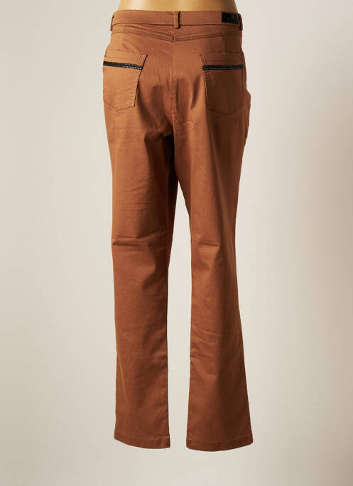 Pantalon slim marron CHRISTINE LAURE pour femme