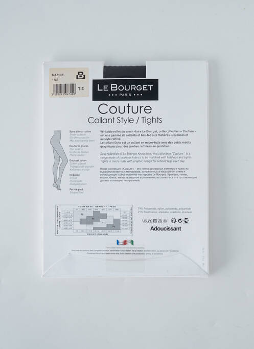 Collants bleu LE BOURGET pour femme