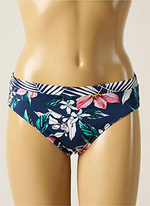 Bas de maillot de bain imprimé fleurs culotte bleu FANTASIE femme