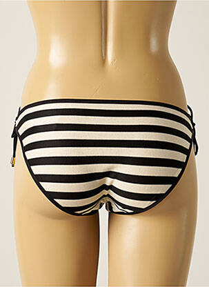 Bas de maillot de bain imprimé rayures bikini beige MARIE JO femme