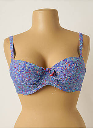 Haut de maillot de bain stretch haut soutien-gorge balconnet bleu PRIMADONNA femme