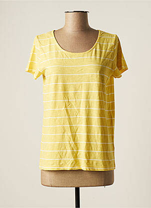 T-shirt jaune C'EST BEAU LA VIE pour femme