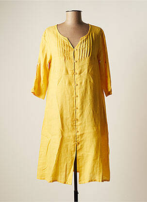 Robe mi-longue jaune AGATHE & LOUISE pour femme