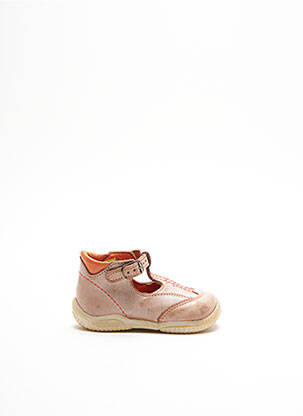 Sandales/nu pieds tissage satiné bout rond marron LITTLE MARY enfant