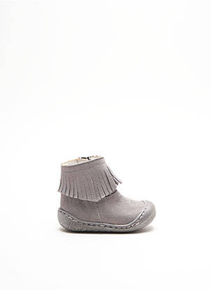 Bottines/boots matière lisse plateforme gris BELLAMY fille