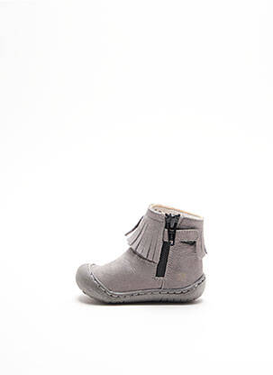 Bottines/boots matière lisse plateforme gris BELLAMY fille