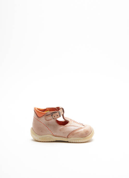 Sandales/nu pieds empiècements bout rond marron LITTLE MARY enfant