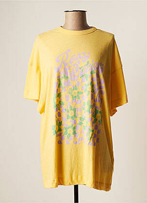 T-shirt imprimé fantaisie manches courtes jaune ROXY femme