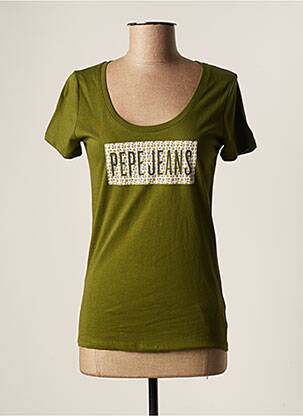 T-shirt vert PEPE JEANS pour femme