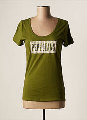 T-shirt vert PEPE JEANS pour femme seconde vue