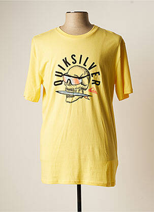 T-shirt jaune QUIKSILVER pour homme